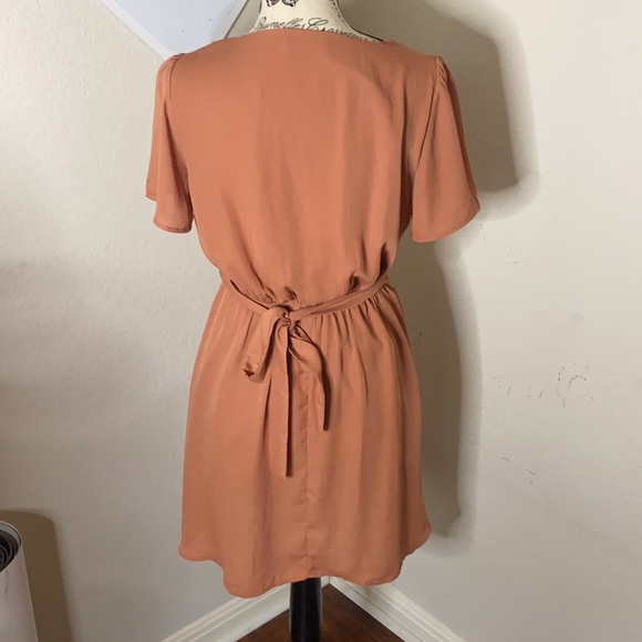 Urban Outfitters Rust Wrap Midi Dress - Picture 4 of 10